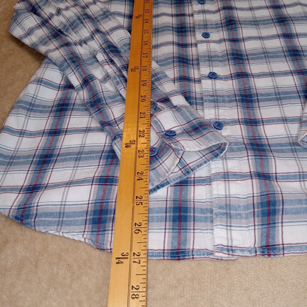 Twillory Men's Medium Long Sleeve Flannel Shirt Blue‎ - Picture 9 of 9